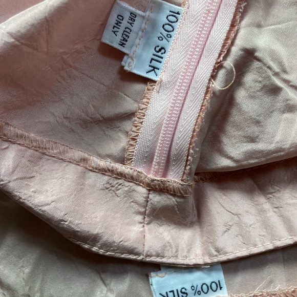 𝅺SUE BLANKINSHIP dusty rose 100% silk crinkled set. MEd/ SM - Picture 11 of 12